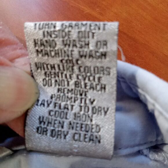 Signature By Larry Levine Shirt Women's Size Small Lt Blue Button Up 1 /2 Sleeve - Picture 11 of 12